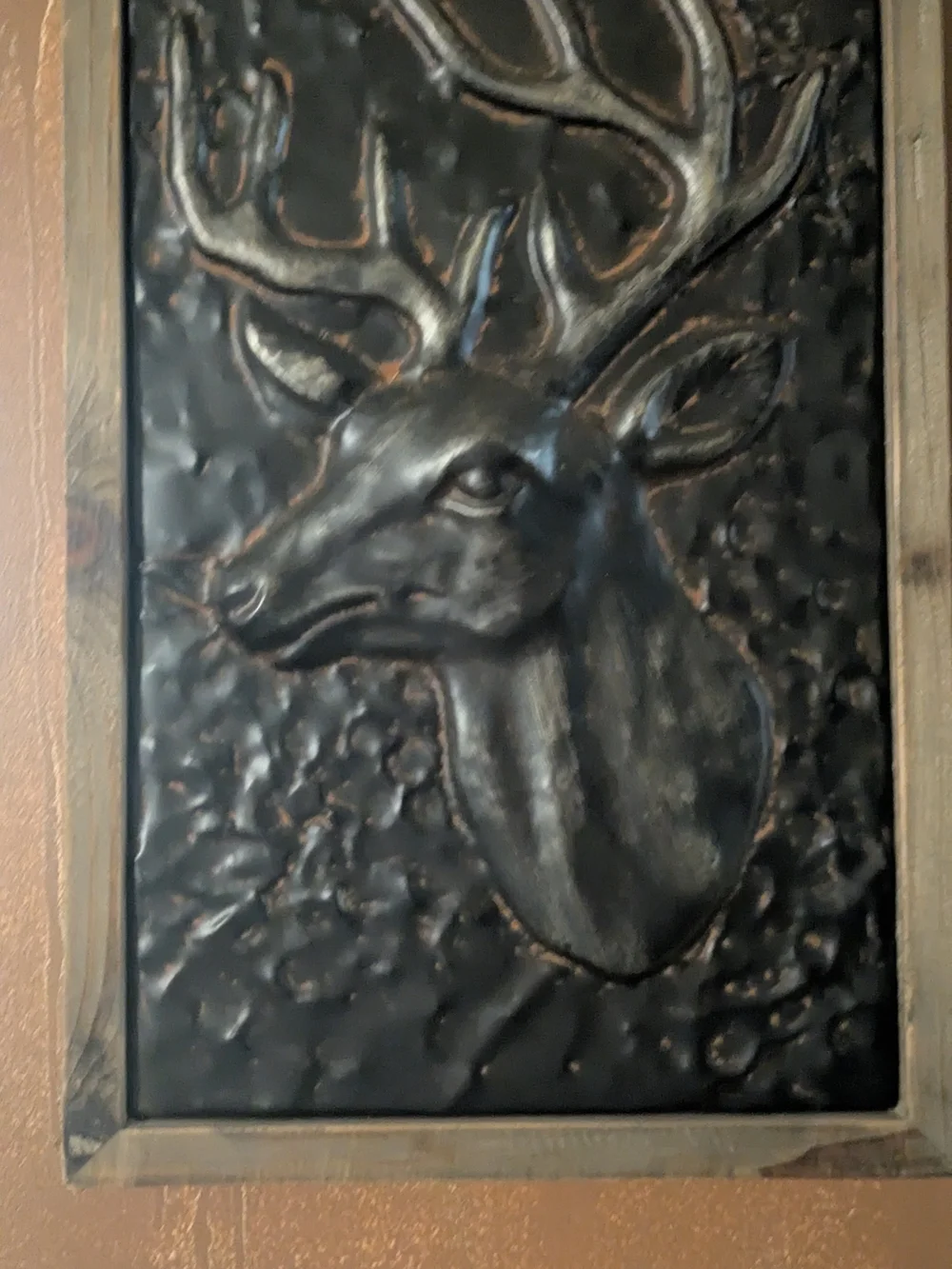 Hobby Lobby Black and Bronze Deer Relief Wall Art
